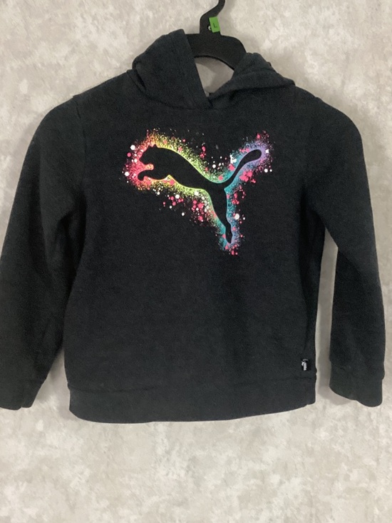Puma Other - Puma Black Hoodie with Neon Splash Puma Logo